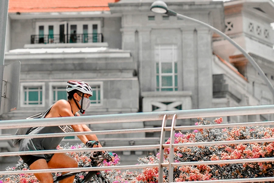 CoronaVirus makes us wear masks everywhere, even for cycling workouts..