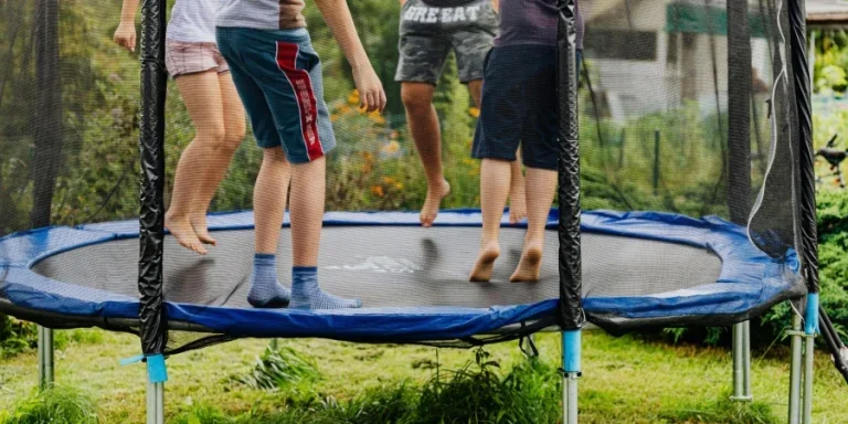 Friends on a Trampoline