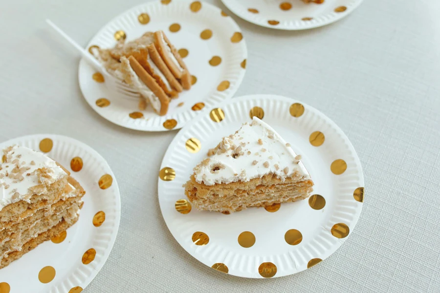 Sliced Bread on a White Paper Plate