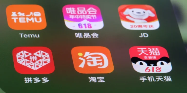 Temu, Pinduodo, and other apps on thea phone