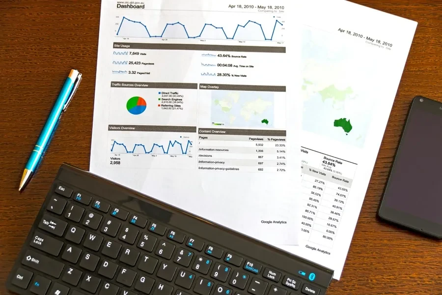 Documents and keyboard on a desk