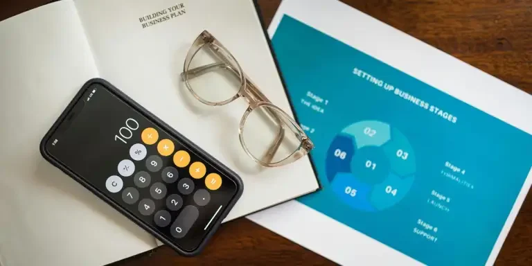 Documents showing the steps of setting up a business