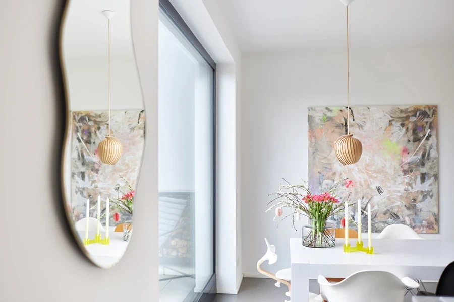 irregular mirror that looks like water