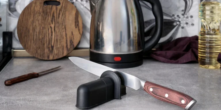 knife sharpener on a kitchen counter