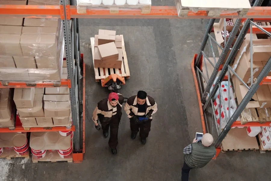 Men working in a warehouse