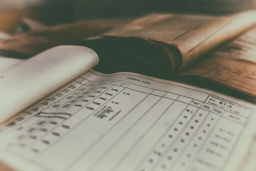 Printed inventory entries in the register