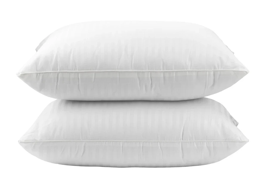 two very high and dense pillows