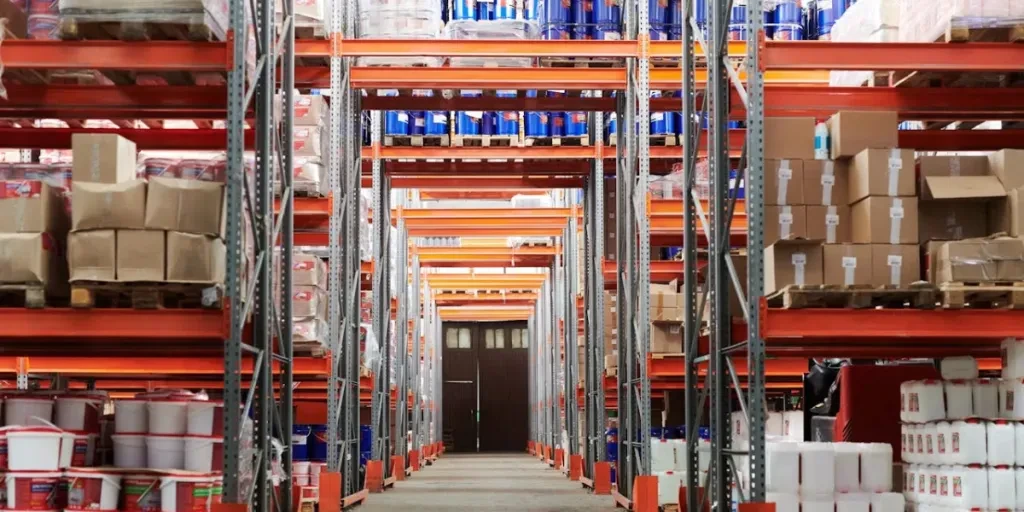 Warehouse with concrete floors