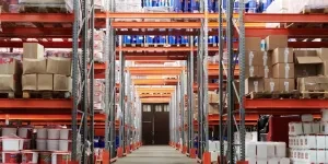 Warehouse with concrete floors