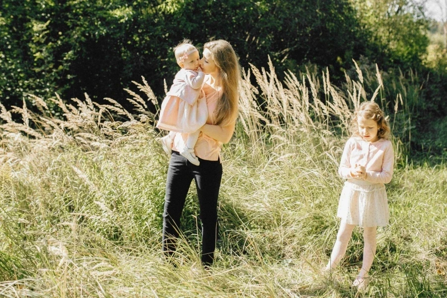 A Mother and her Children at a Park