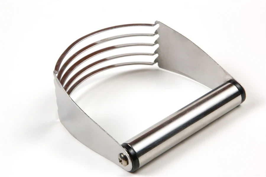 A bladed stainless steel pastry blender