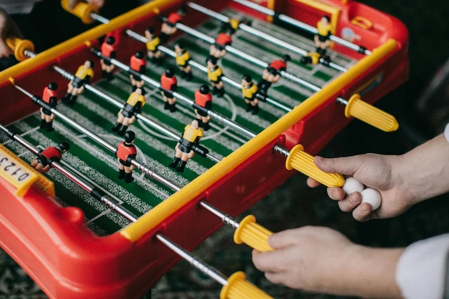 A close up of a game