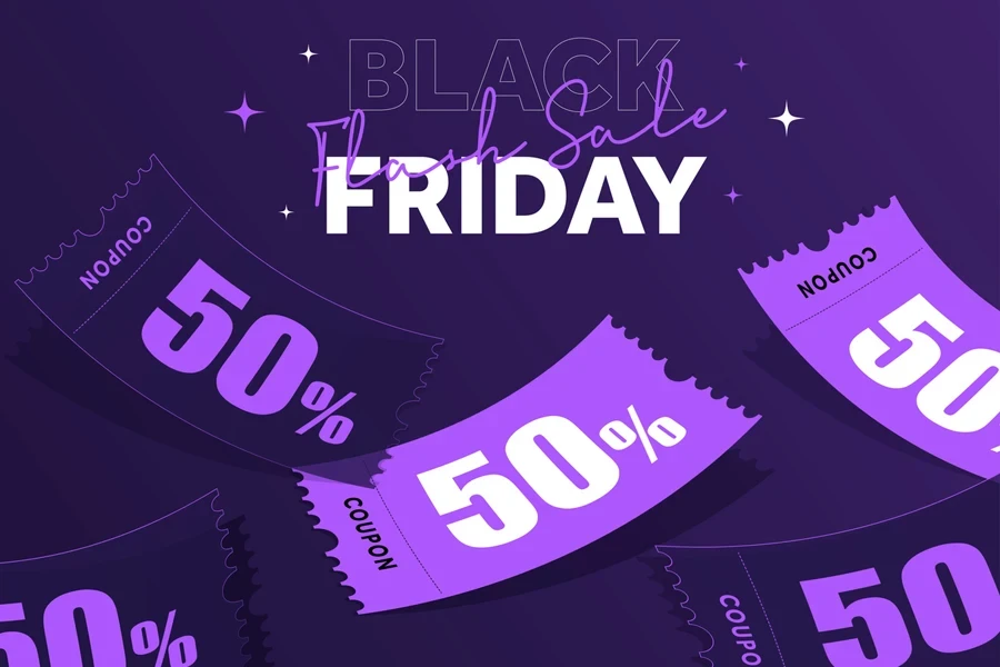 A concept of Black Friday coupons
