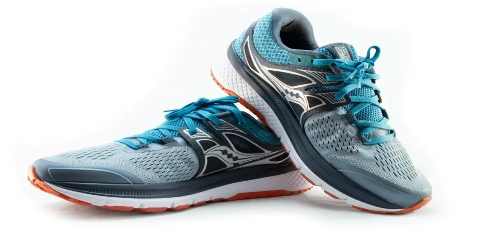 A pair of sports shoes on a white background
