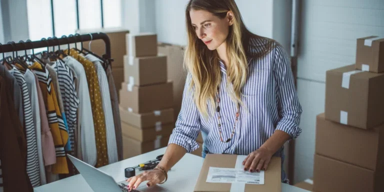 A small business owner running an online store