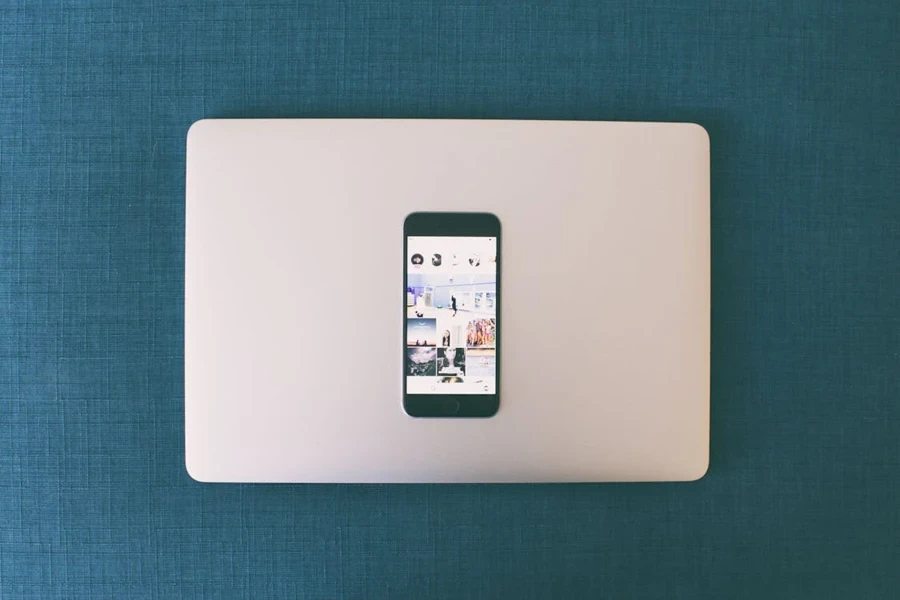 An Instagram profile on a black phone