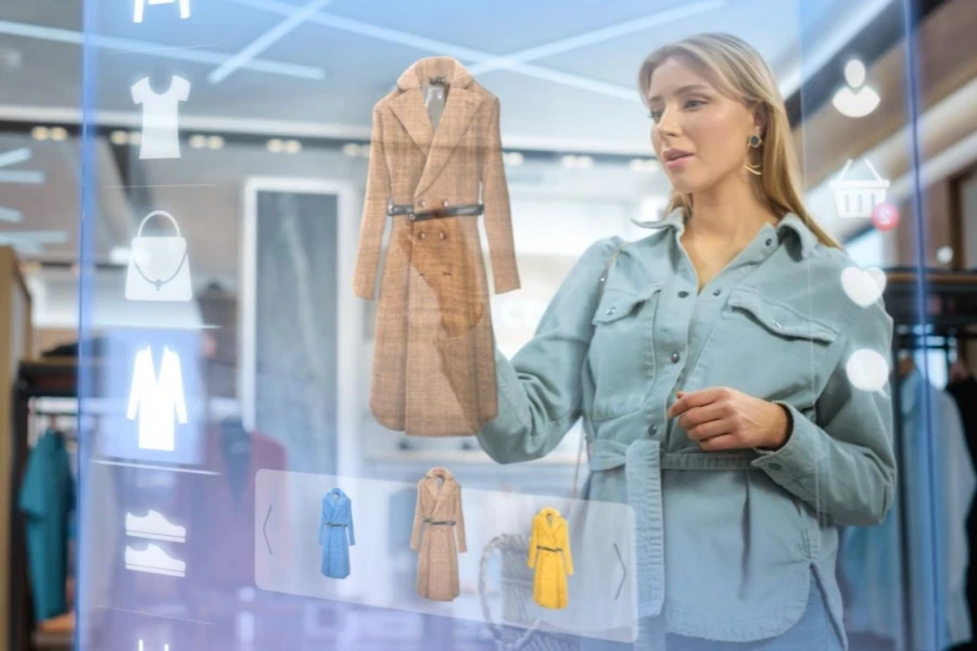 Augmented Reality Digital Interface in Modern Shopping Center