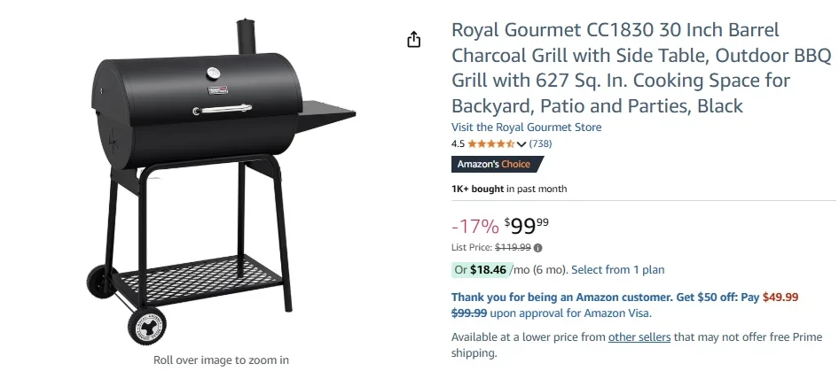 Barrel Charcoal Grill