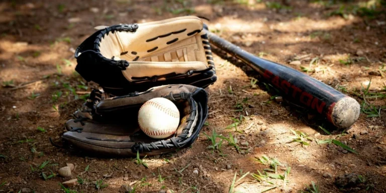 Baseball Equipment on Ground