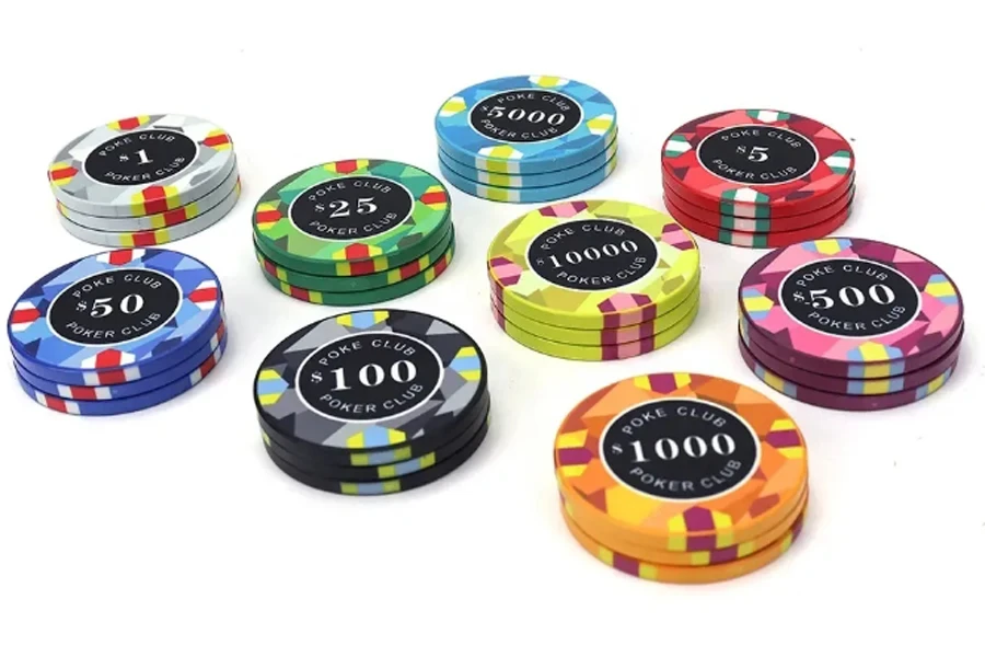 Ceramic Poker Chips for Tournament with Custom Logo