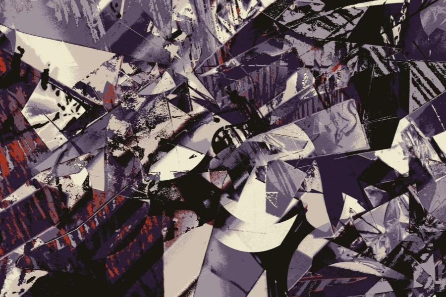 Close-Up Shot of an Abstract Painting