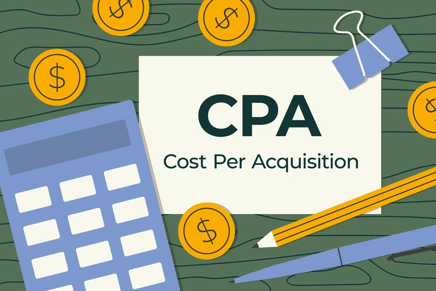Cost per acquisition witten on a paper
