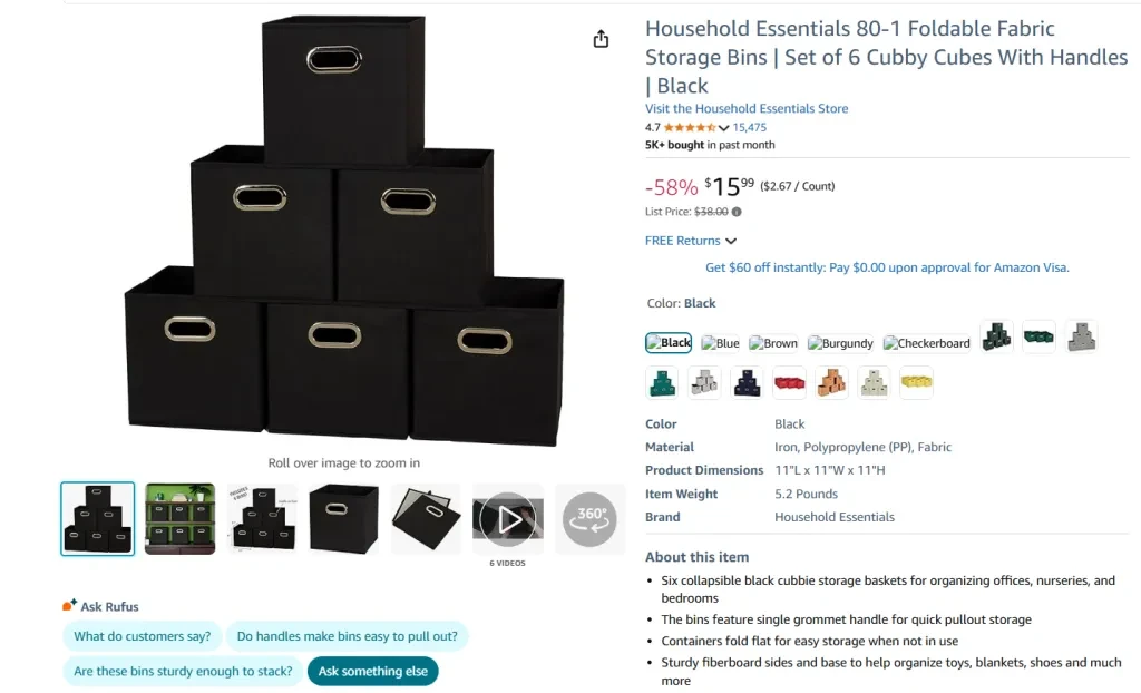 Cube Storage Bins