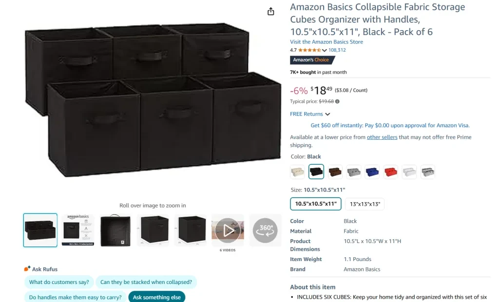 Cube Storage Bins