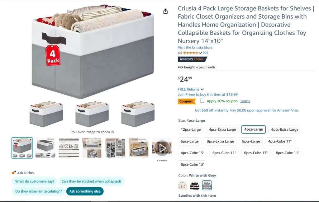 Cube Storage Bins