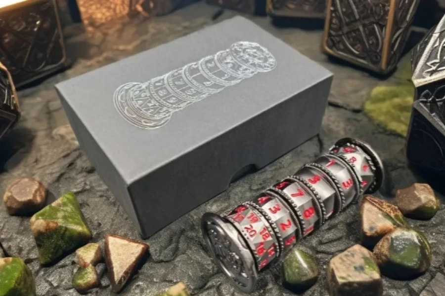 Customizable High-Speed Spinning Metal Dice for RPG Games