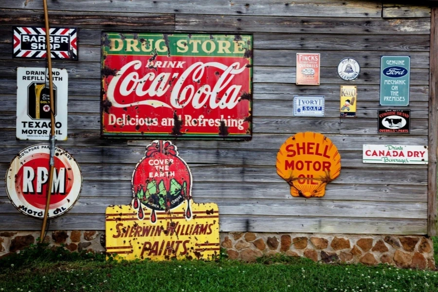 Drug Store Drink Coca Cola Signage on Gray Wooden Wall