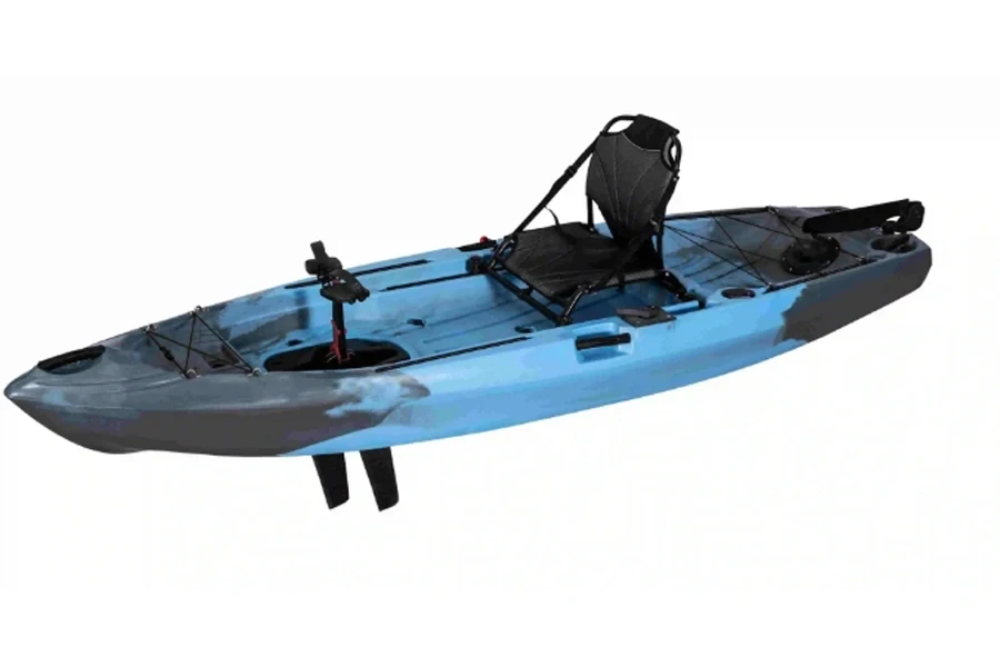 Fin Flap System for Fishing Kayak with Pedal Drive