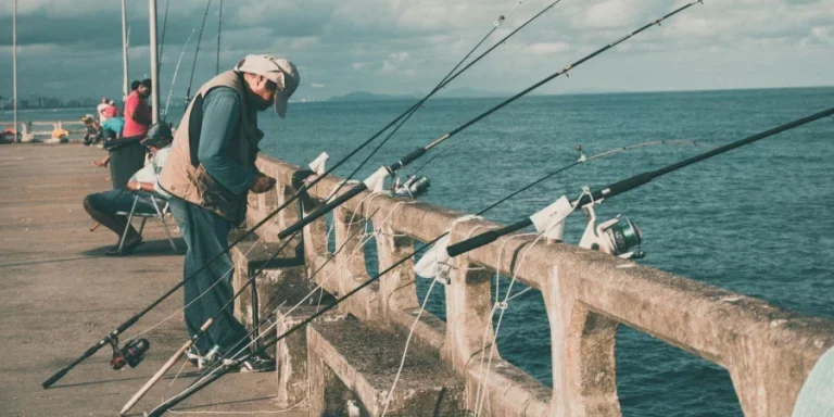 Fishing Rods on Fence