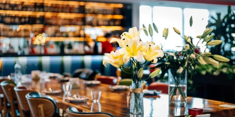 Flower Decorations on the Banquet Table