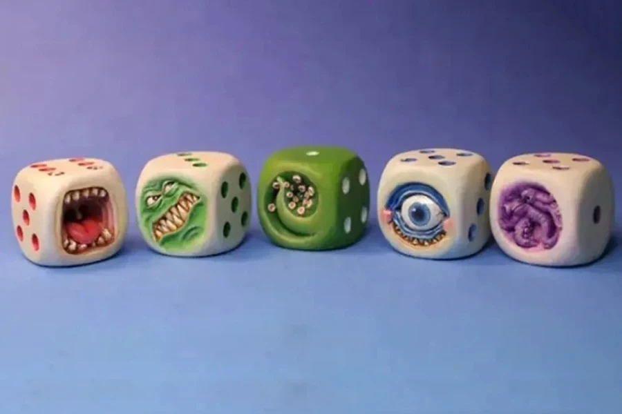 Funny Monster Resin Dice Set for DND RPG