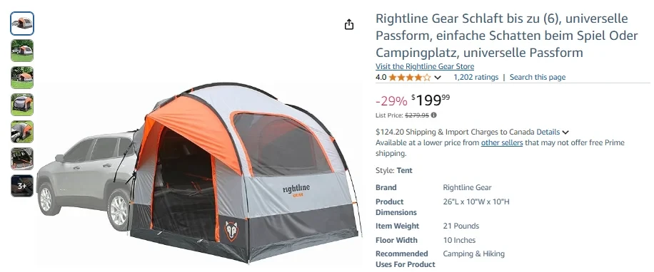 Gear SUV Tent