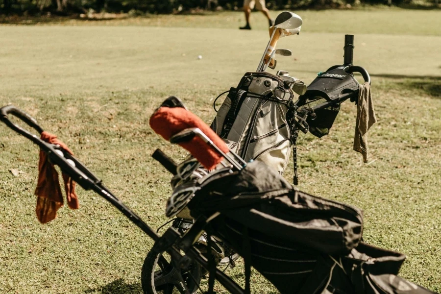 Golf Bat-Caddy on Field