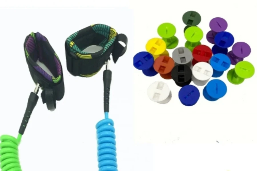 High Quality TPU Recycled Standard Bodyboard Wrist Leash Coiled Leash
