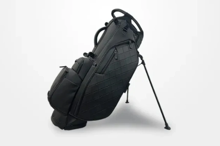 Hot Sale Embroidered Multicolor PU Leather Men's 5-Way Golf Stand Bag