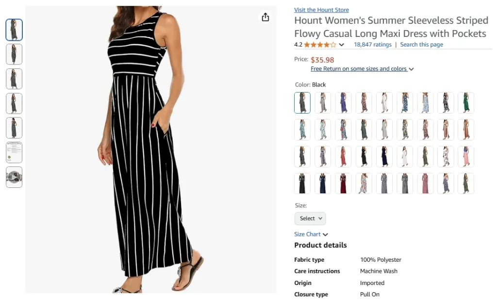 Hount Striped Sleeveless Sundress