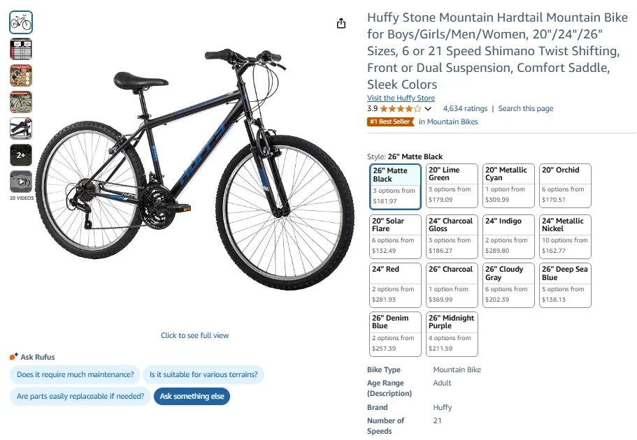 Huffy Stone Mountain Hybrid Bike