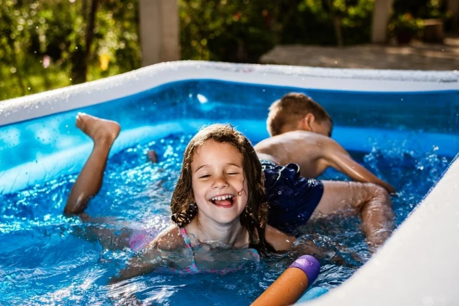 Kids Playing in the Swimming Pool