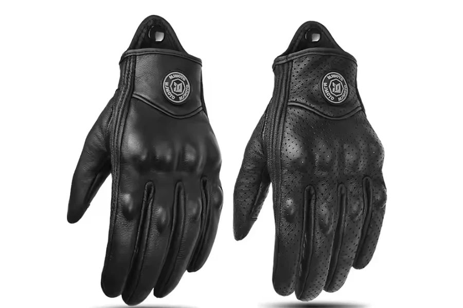 Leather Full-Finger Motorcycle Gloves