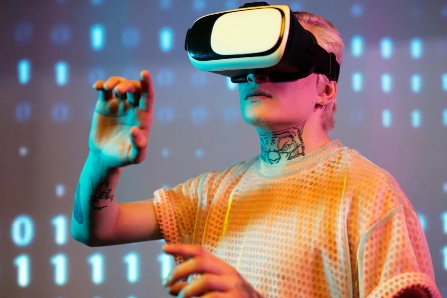 Man Spending Time in Cyberspace