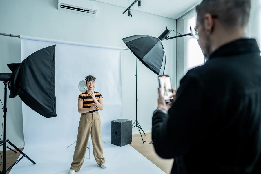 Man taking photos in great lighting