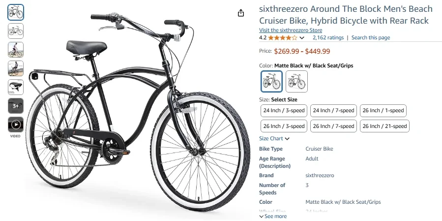 Men’s Cruiser Hybrid Bike