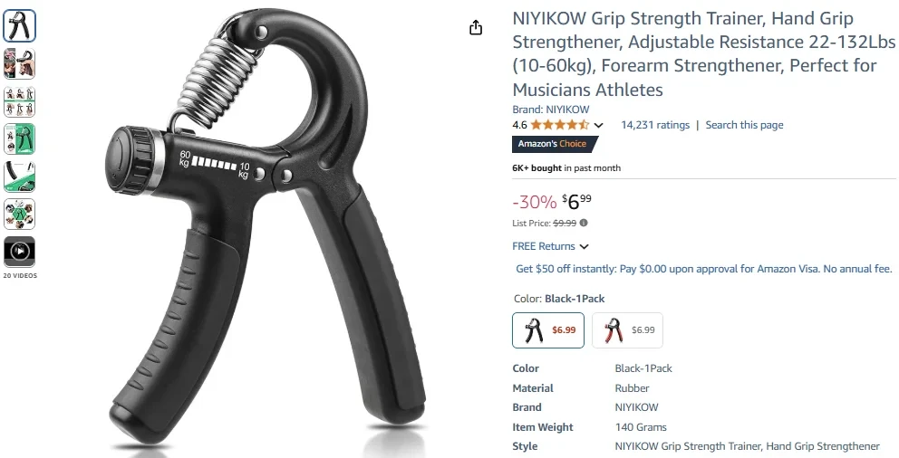 NIYIKOW Grip Strength Trainer