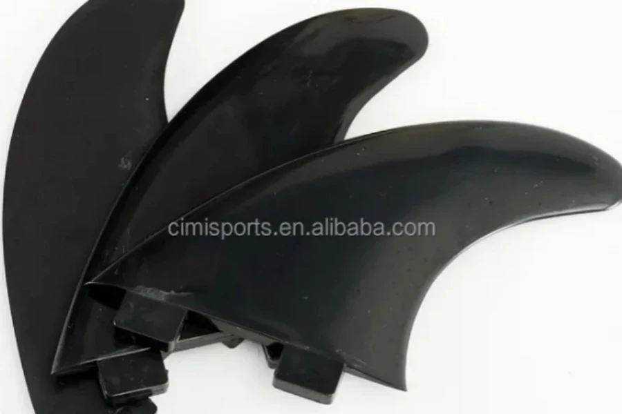 Nylon Plastic Longboard Fin 8-inch with Surfing Fin Screws