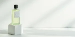Perfume on white background