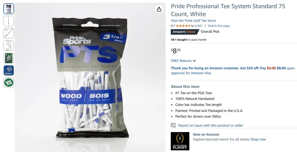 ProLength Golf Tees
